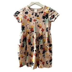 Hanna Andersson Kids Girls Floral Short Sleeve Pocket Dress Size 130 cm/US-8